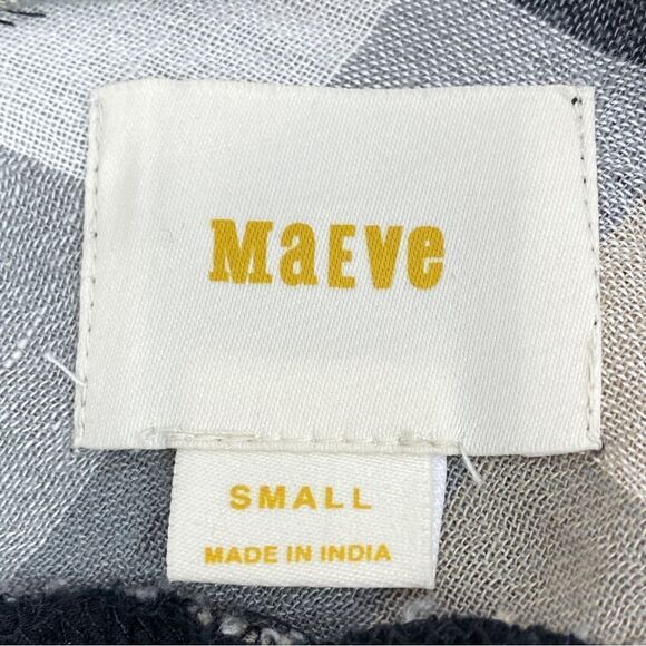 Maeve Anthropologie Plaid Kimono Tunic Dress Tie WaistTan Black Small - Picture 12 of 14